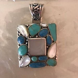 Silver & Turquoise necklace pendant